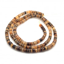4-5mm Orange Hammer Shell Heishi Beads