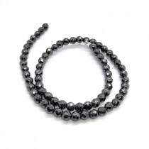 Magnetic Hematite Faceted 6mm Round Beads